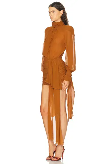 Rowen Rose Bow Neck Mini Dress | Thumbnail 3 Rowen Rose Bow Neck Mini Dress | Thumbnail 3
