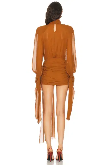 Rowen Rose Bow Neck Mini Dress | Thumbnail 4 Rowen Rose Bow Neck Mini Dress | Thumbnail 4
