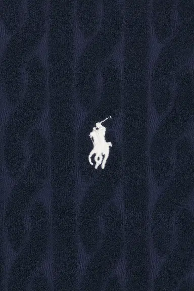 Polo Ralph Lauren Short Sleeve Cable Terry Johnny Collar Polo | Thumbnail 5 Polo Ralph Lauren Short Sleeve Cable Terry Johnny Collar Polo | Thumbnail 5