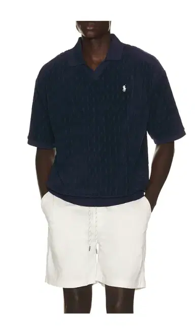Polo Ralph Lauren Short Sleeve Cable Terry Johnny Collar Polo | Thumbnail 6 Polo Ralph Lauren Short Sleeve Cable Terry Johnny Collar Polo | Thumbnail 6