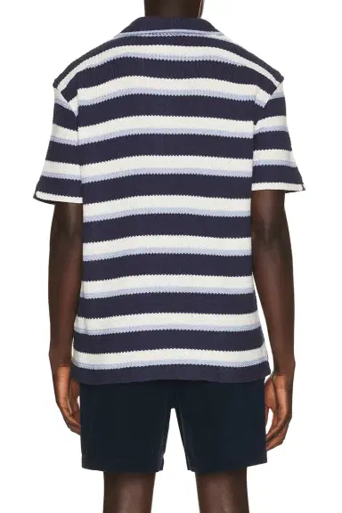 Polo Ralph Lauren Short Sleeve Yarn Dyed Textured Herringbone Andy Camp Striped Shirt | Thumbnail 2 Polo Ralph Lauren Short Sleeve Yarn Dyed Textured Herringbone Andy Camp Striped Shirt | Thumbnail 2
