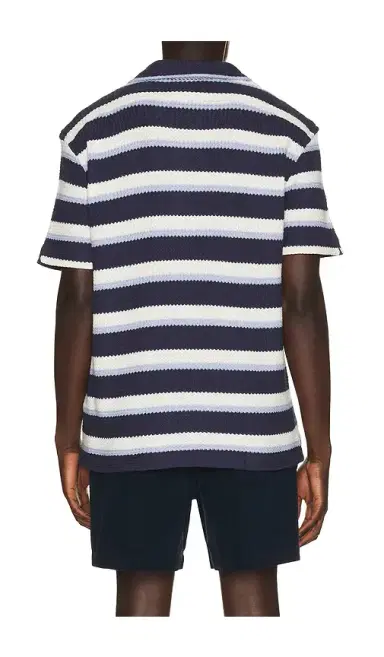 Polo Ralph Lauren Short Sleeve Yarn Dyed Textured Herringbone Andy Camp Striped Shirt | Thumbnail 7 Polo Ralph Lauren Short Sleeve Yarn Dyed Textured Herringbone Andy Camp Striped Shirt | Thumbnail 7