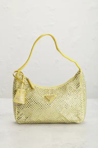 Prada Satin Crystal Mini Re-Edition 2000 Shoulder Bag | Thumbnail 2 Prada Satin Crystal Mini Re-Edition 2000 Shoulder Bag | Thumbnail 2