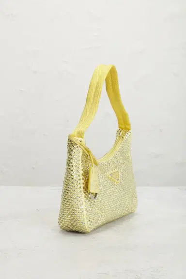 Prada Satin Crystal Mini Re-Edition 2000 Shoulder Bag | Thumbnail 4 Prada Satin Crystal Mini Re-Edition 2000 Shoulder Bag | Thumbnail 4