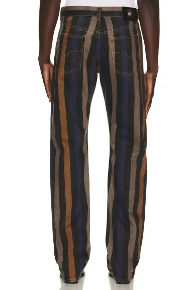 Versace Rigid Denim With Stripe Print | Thumbnail 3 Versace Rigid Denim With Stripe Print | Thumbnail 3