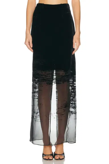 Grace Ling Glitch Tailored Maxi Skirt | Thumbnail 1 Grace Ling Glitch Tailored Maxi Skirt | Thumbnail 1
