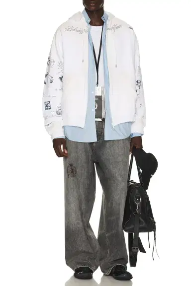 Balenciaga Raglan Zip Up Hoodie | Thumbnail 5 Balenciaga Raglan Zip Up Hoodie | Thumbnail 5