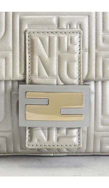 FWRD Renew Fendi Logo Embossed Baguette Shoulder Bag | Thumbnail 6 FWRD Renew Fendi Logo Embossed Baguette Shoulder Bag | Thumbnail 6