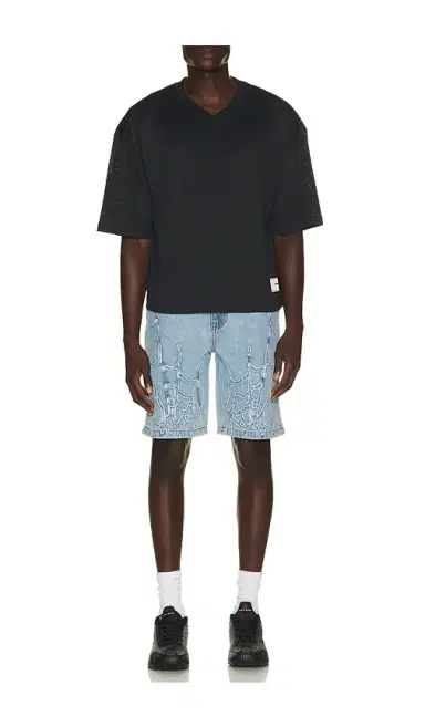 Revenge Spider Web Denim Shorts | Thumbnail 3 Revenge Spider Web Denim Shorts | Thumbnail 3