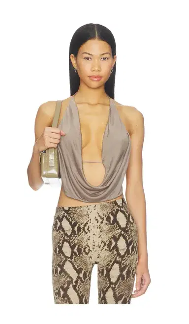 Indah Calla Deep Cowl Halter Neck Top | Thumbnail 1 Indah Calla Deep Cowl Halter Neck Top | Thumbnail 1
