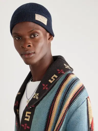 RRL Logo-Appliquéd Ribbed Cotton Beanie - Men | Thumbnail 2 RRL Logo-Appliquéd Ribbed Cotton Beanie - Men | Thumbnail 2
