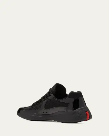 Prada Men's America's Cup Patent Leather Sneakers | Thumbnail 4 Prada Men's America's Cup Patent Leather Sneakers | Thumbnail 4