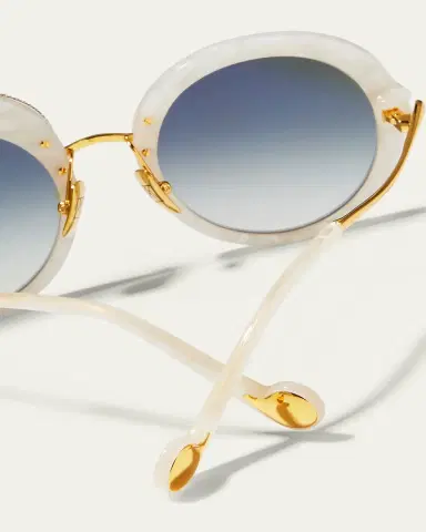 Anna-Karin Karlsson Rose et la Roue Round Crystal-Embellished Leopard Sunglasses | Thumbnail 5 Anna-Karin Karlsson Rose et la Roue Round Crystal-Embellished Leopard Sunglasses | Thumbnail 5