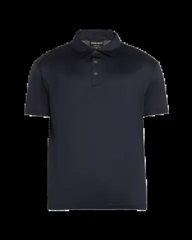 Giorgio Armani Men's Luxe Jersey Polo Shirt | Thumbnail 2 Giorgio Armani Men's Luxe Jersey Polo Shirt | Thumbnail 2