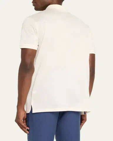 Ralph Lauren Purple Label Men's RL Pique Polo Shirt | Thumbnail 3 Ralph Lauren Purple Label Men's RL Pique Polo Shirt | Thumbnail 3