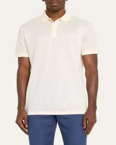 Ralph Lauren Purple Label Men's RL Pique Polo Shirt | Thumbnail 4 Ralph Lauren Purple Label Men's RL Pique Polo Shirt | Thumbnail 4