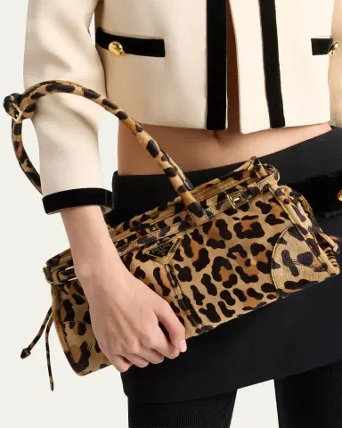 Prada Leopard Calf Hair Shoulder Bag | Thumbnail 2 Prada Leopard Calf Hair Shoulder Bag | Thumbnail 2