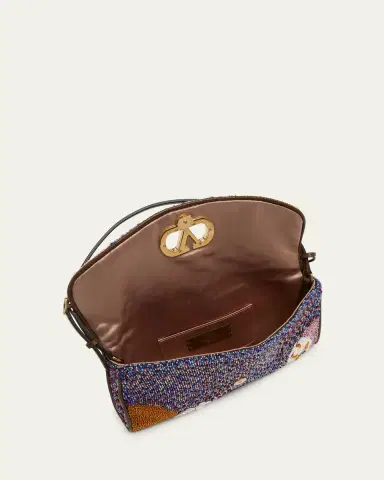 Valentino Garavani DeVain Floral Beaded Top-Handle Bag | Thumbnail 4 Valentino Garavani DeVain Floral Beaded Top-Handle Bag | Thumbnail 4
