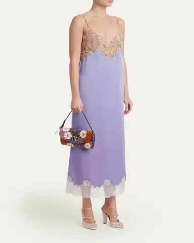 Valentino Garavani DeVain Floral Beaded Top-Handle Bag | Thumbnail 5 Valentino Garavani DeVain Floral Beaded Top-Handle Bag | Thumbnail 5