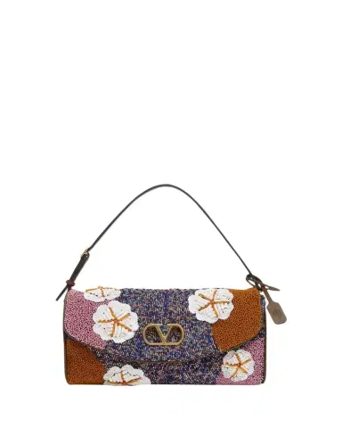 Valentino Garavani DeVain Floral Beaded Top-Handle Bag | Thumbnail 1 Valentino Garavani DeVain Floral Beaded Top-Handle Bag | Thumbnail 1