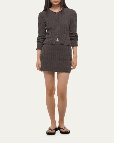 Helmut Lang Cable-Knit Mini Skirt | Thumbnail 2 Helmut Lang Cable-Knit Mini Skirt | Thumbnail 2