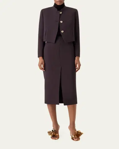Akris Kadet Short Wool Jacket | Thumbnail 2 Akris Kadet Short Wool Jacket | Thumbnail 2