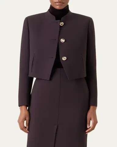 Akris Kadet Short Wool Jacket | Thumbnail 4 Akris Kadet Short Wool Jacket | Thumbnail 4