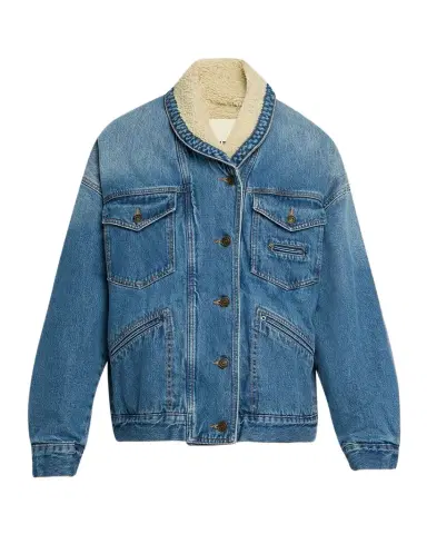 Isabel Marant Pimia Faux-Fur Lined Denim Jacket | Thumbnail 1 Isabel Marant Pimia Faux-Fur Lined Denim Jacket | Thumbnail 1