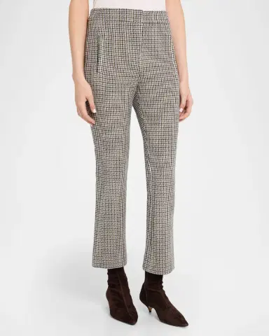 Veronica Beard Arte Check Plaid Kick-Flare Pants | Thumbnail 4 Veronica Beard Arte Check Plaid Kick-Flare Pants | Thumbnail 4