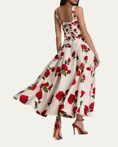 ALICE + OLIVIA Adley Drop-Waist Maxi Dress | Thumbnail 3 ALICE + OLIVIA Adley Drop-Waist Maxi Dress | Thumbnail 3