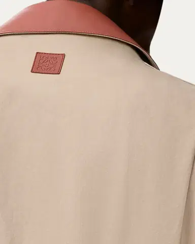 Loewe x Paula's Ibiza Men's Washed Cotton Leather-Collar Shirt Jacket | Thumbnail 5 Loewe x Paula's Ibiza Men's Washed Cotton Leather-Collar Shirt Jacket | Thumbnail 5
