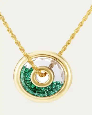 Moritz Glik 18k Yellow Gold Emerald Shaker Pendant Necklace | Thumbnail 2 Moritz Glik 18k Yellow Gold Emerald Shaker Pendant Necklace | Thumbnail 2