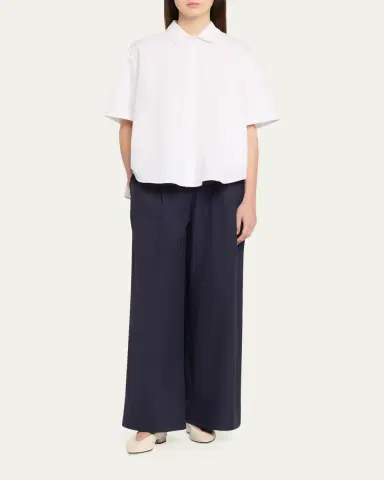 Lafayette 148 New York Pleated Cotton Shirt | Thumbnail 2 Lafayette 148 New York Pleated Cotton Shirt | Thumbnail 2