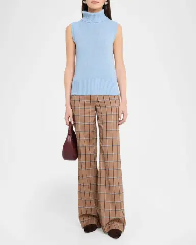 Veronica Beard Tonelli Plaid Wide-Leg Pants | Thumbnail 2 Veronica Beard Tonelli Plaid Wide-Leg Pants | Thumbnail 2