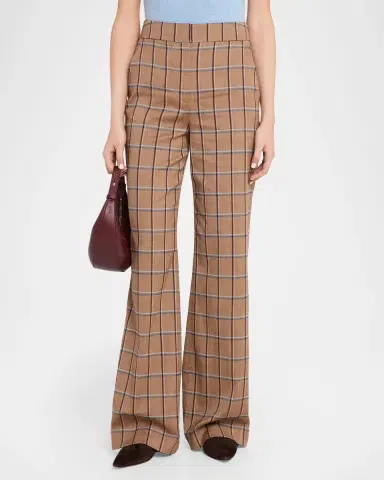 Veronica Beard Tonelli Plaid Wide-Leg Pants | Thumbnail 4 Veronica Beard Tonelli Plaid Wide-Leg Pants | Thumbnail 4