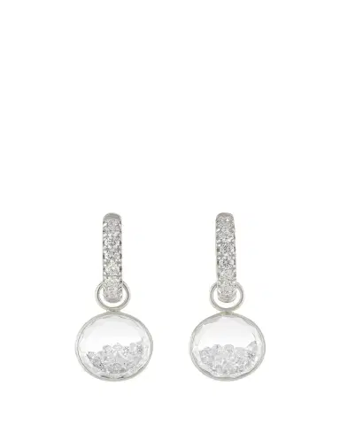 MORITZ GLIK 18K White Gold Core Gala Huggie Earrings with Diamonds | Thumbnail 1 MORITZ GLIK 18K White Gold Core Gala Huggie Earrings with Diamonds | Thumbnail 1