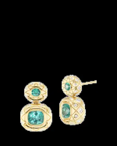 Orly Marcel Bliss Hanging Earrings with Emeralds and Diamonds | Thumbnail 2 Orly Marcel Bliss Hanging Earrings with Emeralds and Diamonds | Thumbnail 2
