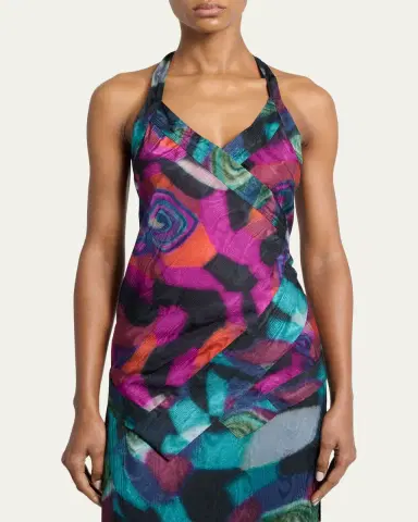 Dries Van Noten Cussia Halter Midi Dress | Thumbnail 4 Dries Van Noten Cussia Halter Midi Dress | Thumbnail 4