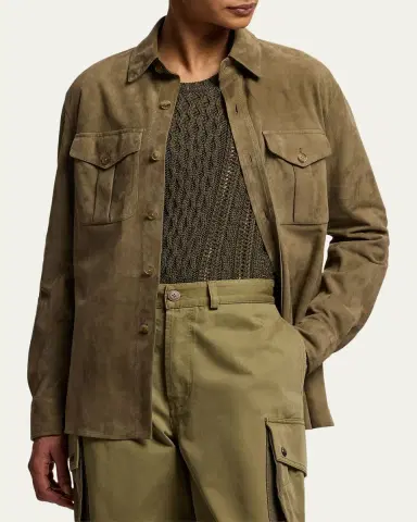 Ralph Lauren Collection Landry Lamb-Suede Shirt | Thumbnail 4 Ralph Lauren Collection Landry Lamb-Suede Shirt | Thumbnail 4
