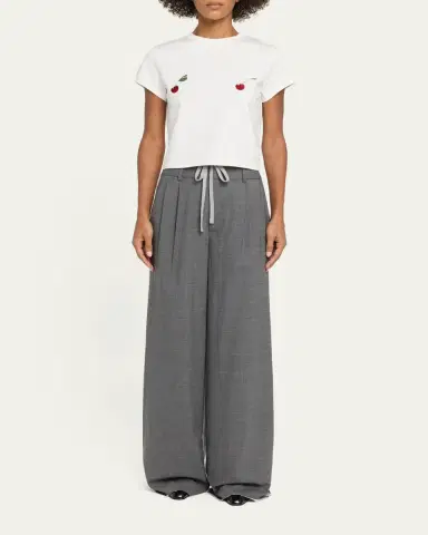 Monse Cheeky Cherry Short-Sleeve Crop Tee | Thumbnail 2 Monse Cheeky Cherry Short-Sleeve Crop Tee | Thumbnail 2
