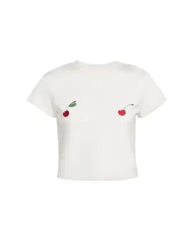 Monse Cheeky Cherry Short-Sleeve Crop Tee | Thumbnail 1 Monse Cheeky Cherry Short-Sleeve Crop Tee | Thumbnail 1