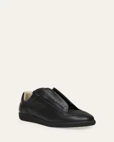 Maison Margiela Men's Future Soft Calfskin Mid-Top Sneakers | Thumbnail 2 Maison Margiela Men's Future Soft Calfskin Mid-Top Sneakers | Thumbnail 2