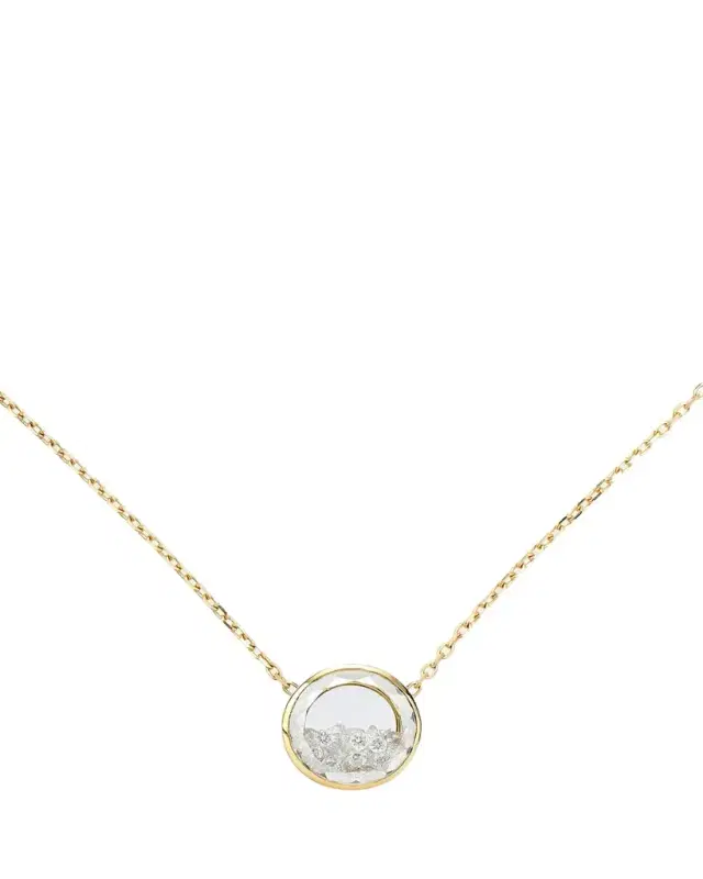 18K Yellow Gold Naipe Circle Diamond Kaleidoscope Shaker Necklace 18K Yellow Gold Naipe Circle Diamond Kaleidoscope Shaker Necklace