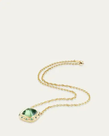 Orly Marcel One of a Kind Bliss Necklace with Green Tourmaline, Emeralds and Diamonds | Thumbnail 2 Orly Marcel One of a Kind Bliss Necklace with Green Tourmaline, Emeralds and Diamonds | Thumbnail 2