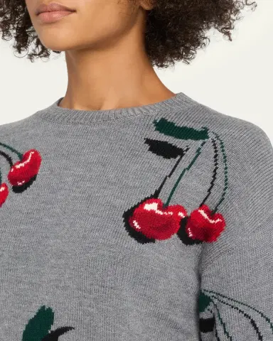Monse Multi Cherry Wool Crewneck Sweater | Thumbnail 5 Monse Multi Cherry Wool Crewneck Sweater | Thumbnail 5