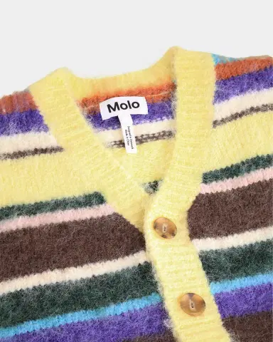 Molo Girl's Brutus Striped Wool-Blend Cardigan, Size 7-14 | Thumbnail 3 Molo Girl's Brutus Striped Wool-Blend Cardigan, Size 7-14 | Thumbnail 3