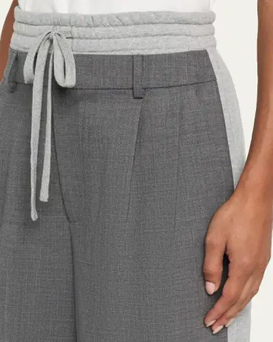 Monse Tailored Wool Combo Wide-Leg Sweatpants | Thumbnail 5 Monse Tailored Wool Combo Wide-Leg Sweatpants | Thumbnail 5