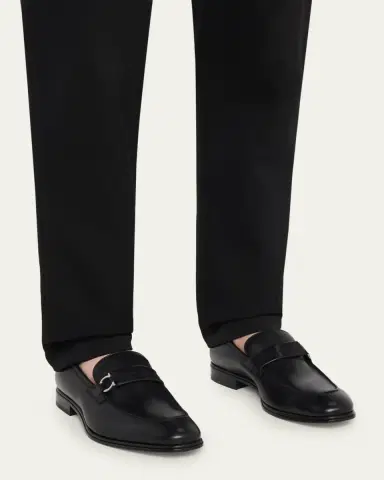 Ferragamo Men's Turner Side-Gancini Leather Loafers | Thumbnail 2 Ferragamo Men's Turner Side-Gancini Leather Loafers | Thumbnail 2
