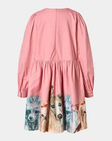 Molo Girl's Cleo Short Printed Long-Sleeve Dress, Size 7-12 | Thumbnail 2 Molo Girl's Cleo Short Printed Long-Sleeve Dress, Size 7-12 | Thumbnail 2