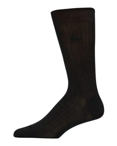 Brioni Men 's Ribbed Cotton Crew Socks | Thumbnail 1 Brioni Men 's Ribbed Cotton Crew Socks | Thumbnail 1